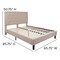 Flash Furniture Queen Size Beige Fabric Platform Bed with Mattress SL-BM10-19-GG - alternate 7
